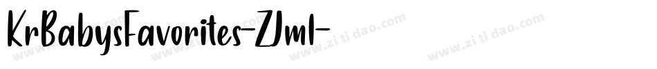 KrBabysFavorites-ZJml字体转换