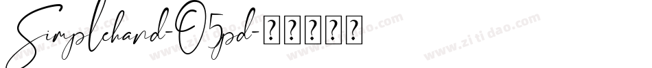 Simplehand-O5pd字体转换