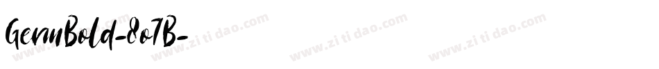 GermBold-8o7B字体转换