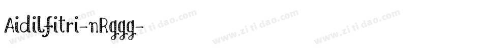 Aidilfitri-nRggg字体转换
