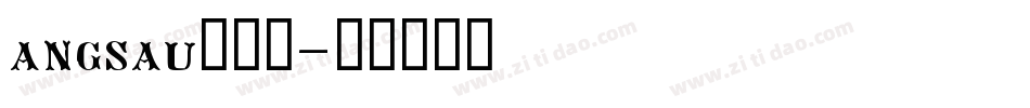 angsau生成器字体转换