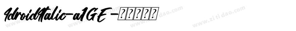 IdroidItalic-a1GE字体转换