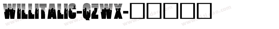 WillItalic-qZwx字体转换