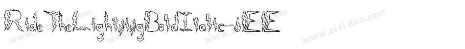 RideTheLightningBoldItalic-jEE3l字体转换