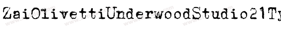 ZaiOlivettiUnderwoodStudio21Typewriter-jE90l字体转换