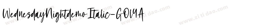 WednesdayNightdemoItalic-GOl4A字体转换