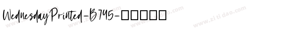 WednesdayPrinted-B745字体转换