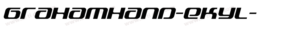 Grahamhand-eKYl字体转换