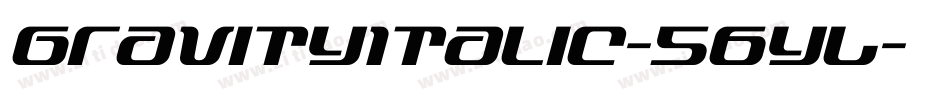 GravityItalic-56yL字体转换