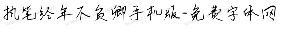 执笔经年不负卿手机版字体转换