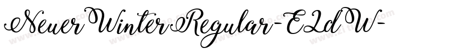 NeuerWinterRegular-E2dW字体转换