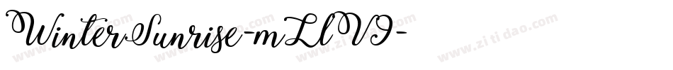 WinterSunrise-mLlV9字体转换