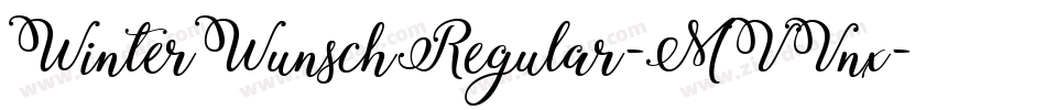 WinterWunschRegular-MVVnx字体转换