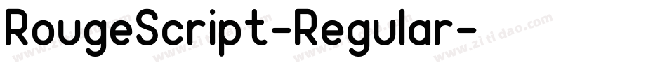 RougeScript-Regular字体转换