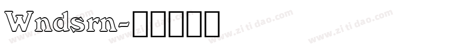 Wndsrn字体转换