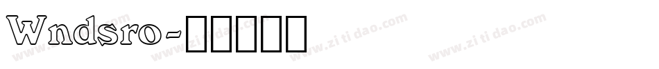 Wndsro字体转换