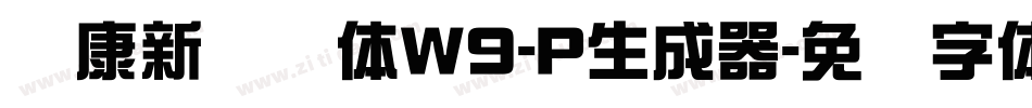 华康新综艺体W9-P生成器字体转换