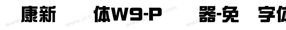 华康新综艺体W9-P转换器字体转换