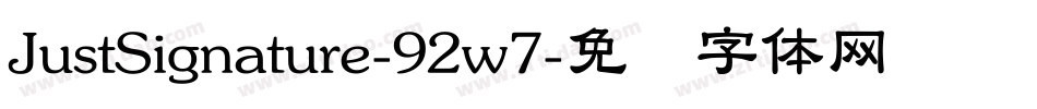 JustSignature-92w7字体转换
