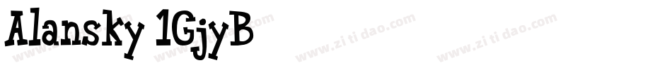 Alansky-1GjyB字体转换