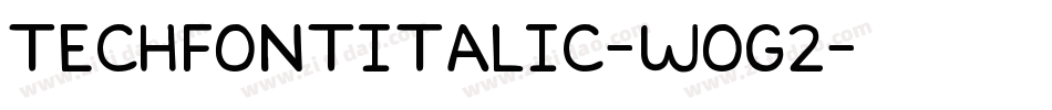 TechFontItalic-woG2字体转换