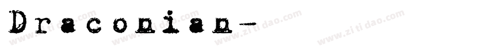Draconian字体转换