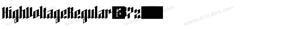 HighVoltageRegular-537z字体转换