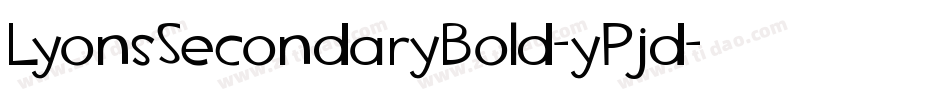 LyonsSecondaryBold-yPjd字体转换