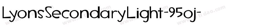 LyonsSecondaryLight-95oj字体转换