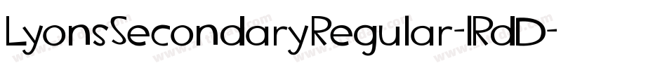 LyonsSecondaryRegular-lRdD字体转换