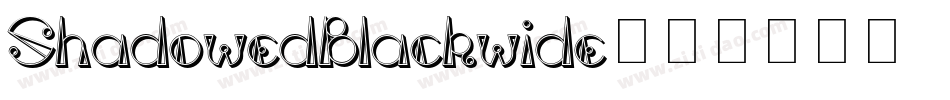 ShadowedBlackwide字体转换