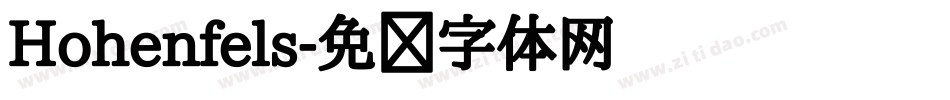 Hohenfels字体转换
