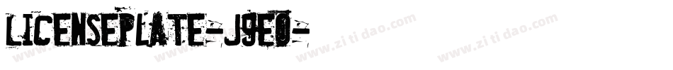 LicensePlate-j9eO字体转换