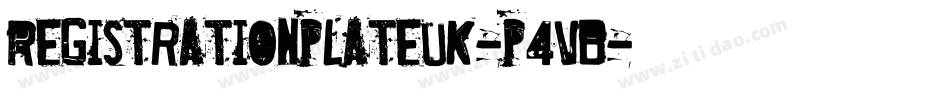 RegistrationPlateUk-P4vB字体转换