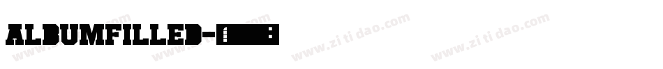 AlbumFilled字体转换