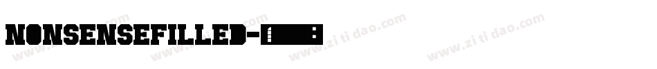 NonsenseFilled字体转换