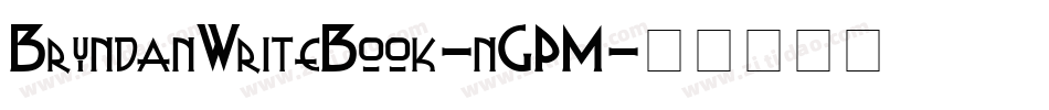 BryndanWriteBook-nGPM字体转换
