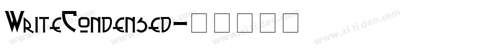 WriteCondensed字体转换