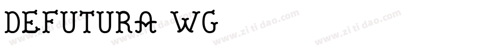 DeFutura-wG8字体转换