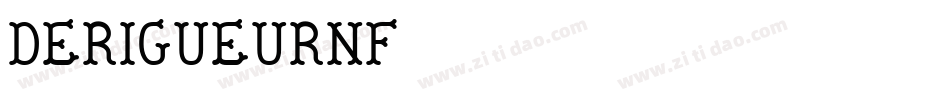 DeRigueurNF字体转换
