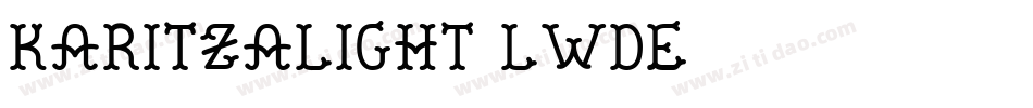 KaritzaLight-lwDe字体转换
