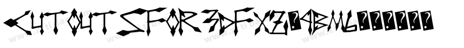 CutOutsFor3DFx2-qBM6字体转换