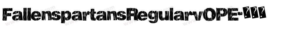 FallenspartansRegular-vOPE字体转换