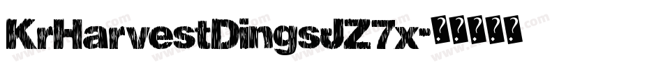 KrHarvestDings-JZ7x字体转换