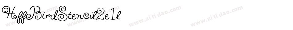 HffBirdStencil-2e1l字体转换