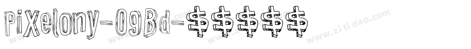Pixelony-09Bd字体转换