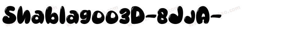 Shablagoo3D-8JjA字体转换