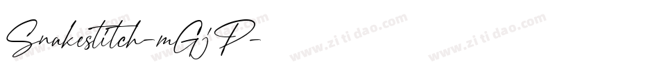 Snakestitch-mGjP字体转换