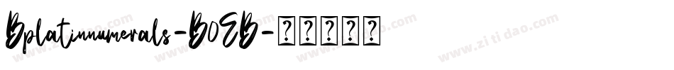 Bplatinnumerals-B0EB字体转换