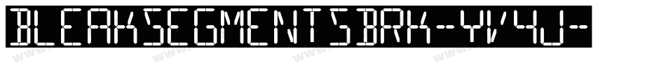 BleakSegmentsBrk-Yv4j字体转换